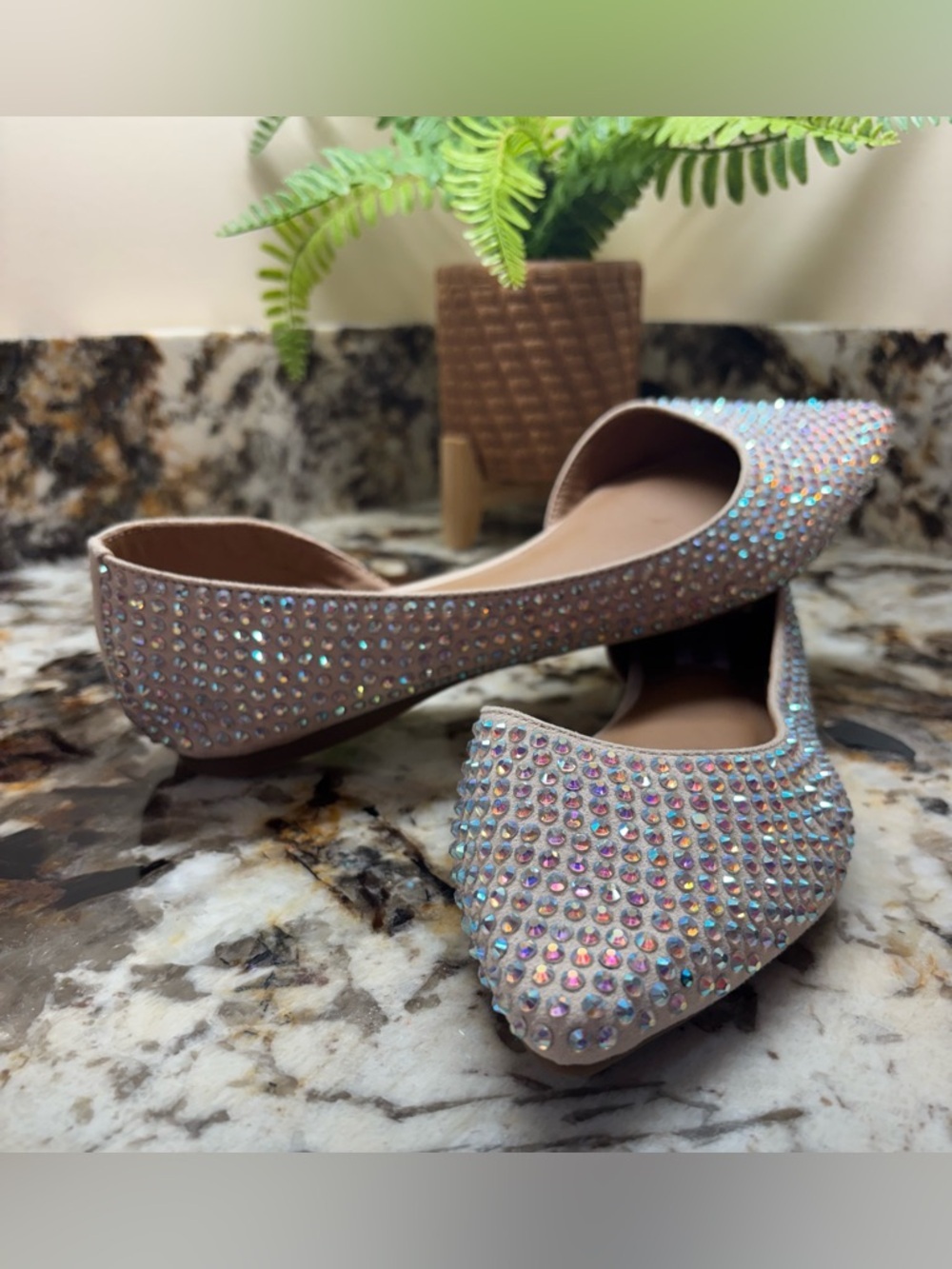 Steve Madden Elsie Crystal Pointed Toe Flats - Picture 7 of 9